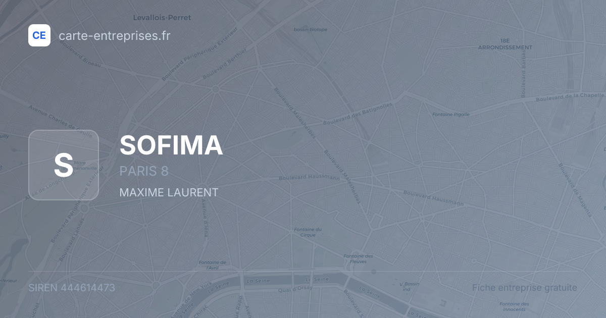 SOFIMA — 444614473 — fiche entreprise