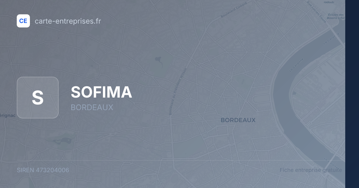 SOFIMA — 473204006 — fiche entreprise