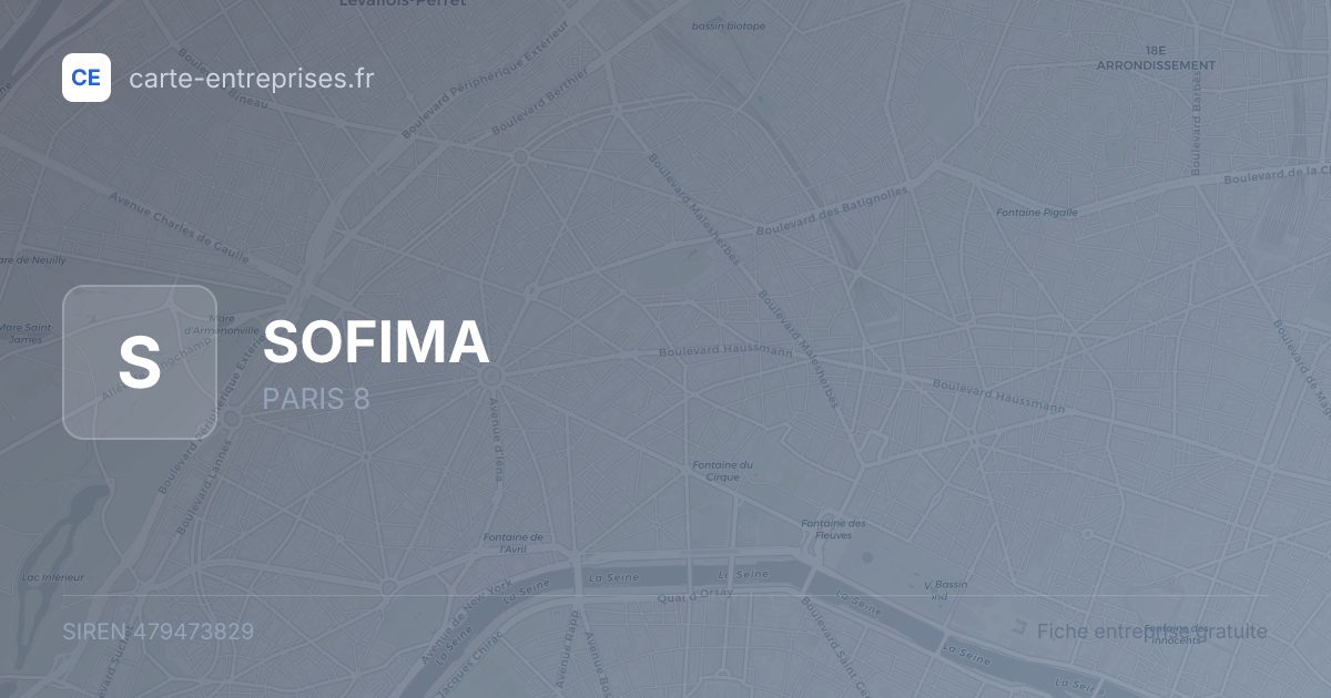 SOFIMA — 479473829 — fiche entreprise