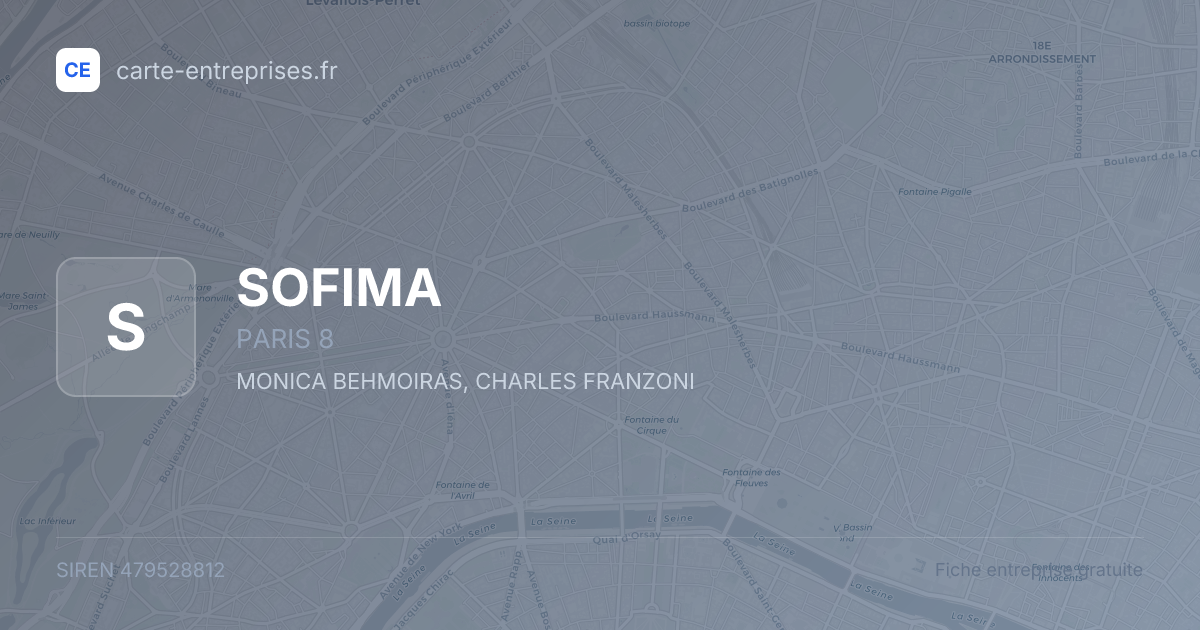 SOFIMA — 479528812 — fiche entreprise