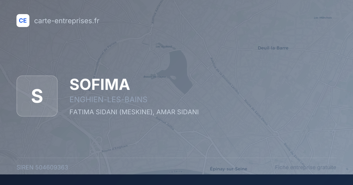 SOFIMA — 504609363 — fiche entreprise