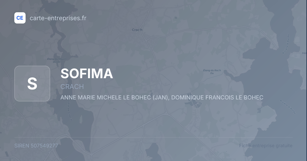 SOFIMA — 507549277 — fiche entreprise