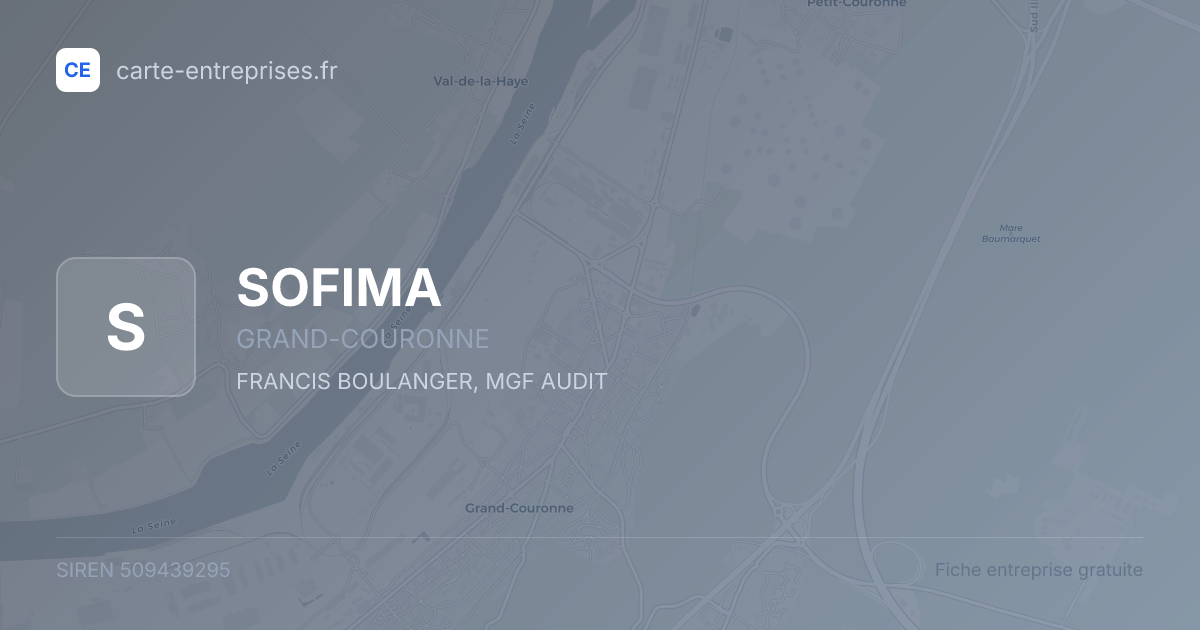 SOFIMA — 509439295 — fiche entreprise