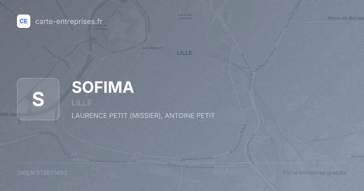SOFIMA — 513851493 — fiche entreprise