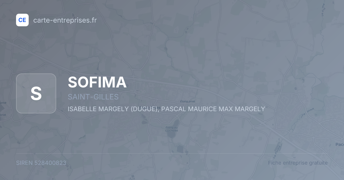 SOFIMA — 528400823 — fiche entreprise
