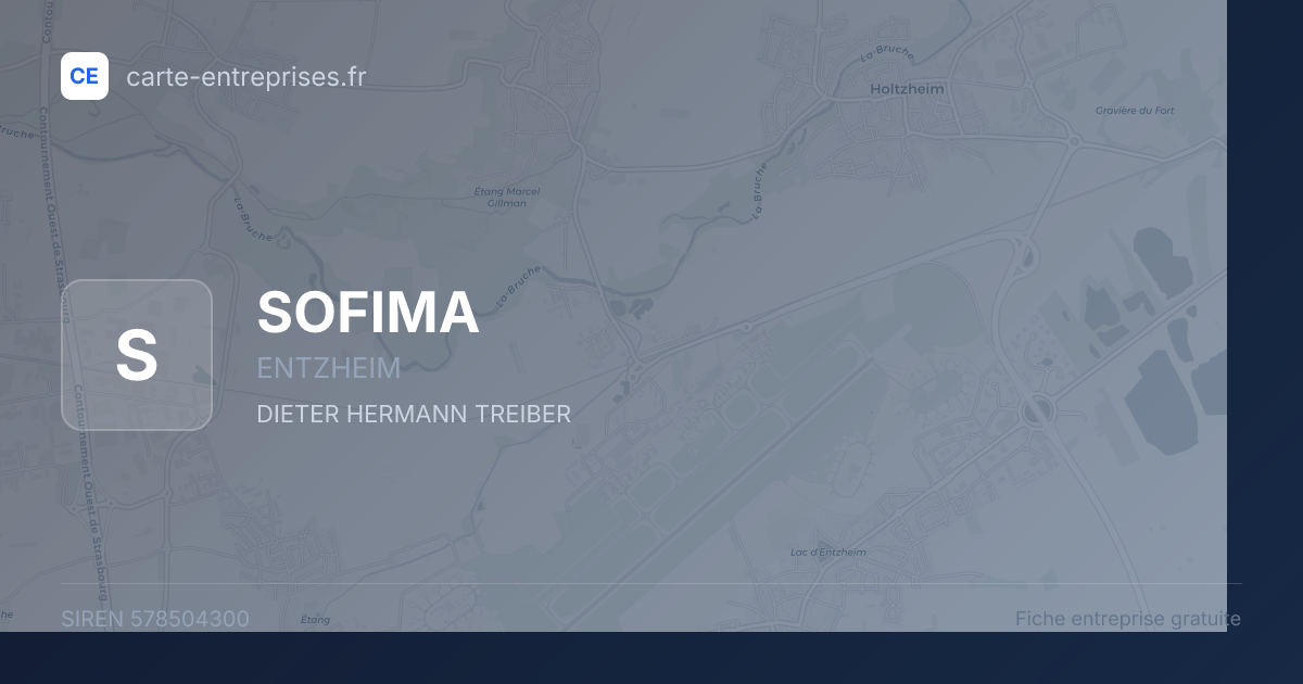 SOFIMA — 578504300 — fiche entreprise