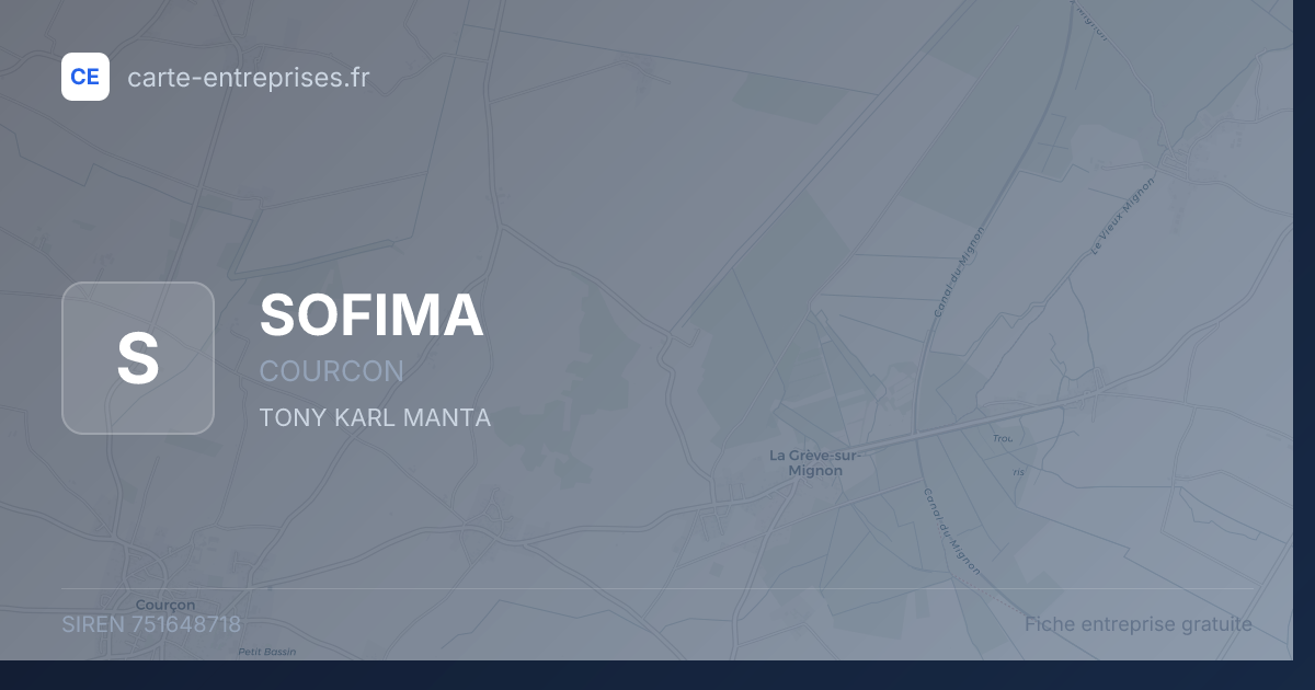 SOFIMA — 751648718 — fiche entreprise