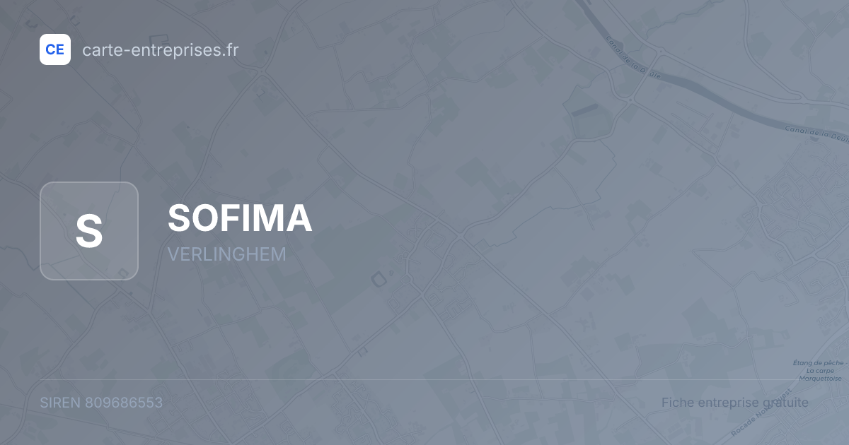 SOFIMA — 809686553 — fiche entreprise