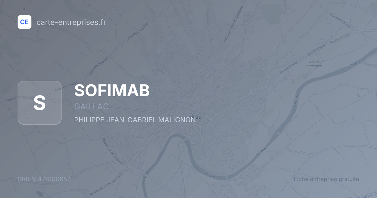 SOFIMAB — 478100654 — fiche entreprise