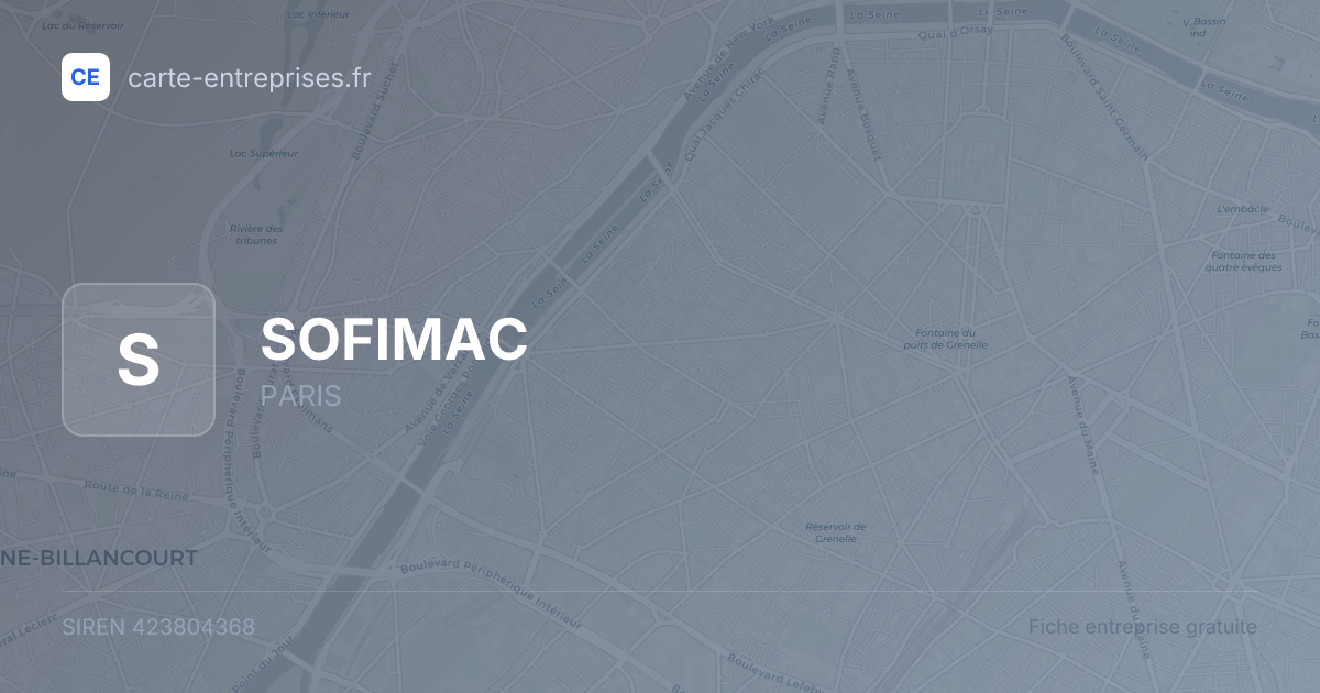SOFIMAC — 423804368 — fiche entreprise