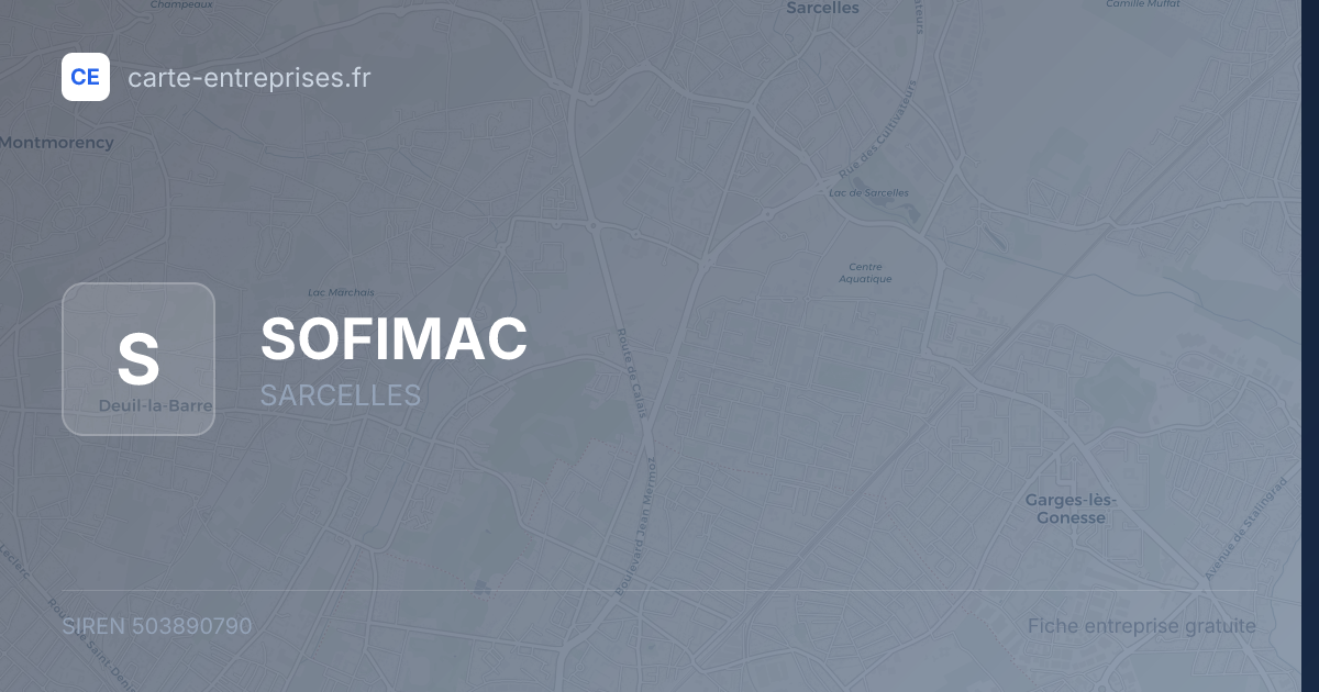 SOFIMAC — 503890790 — fiche entreprise