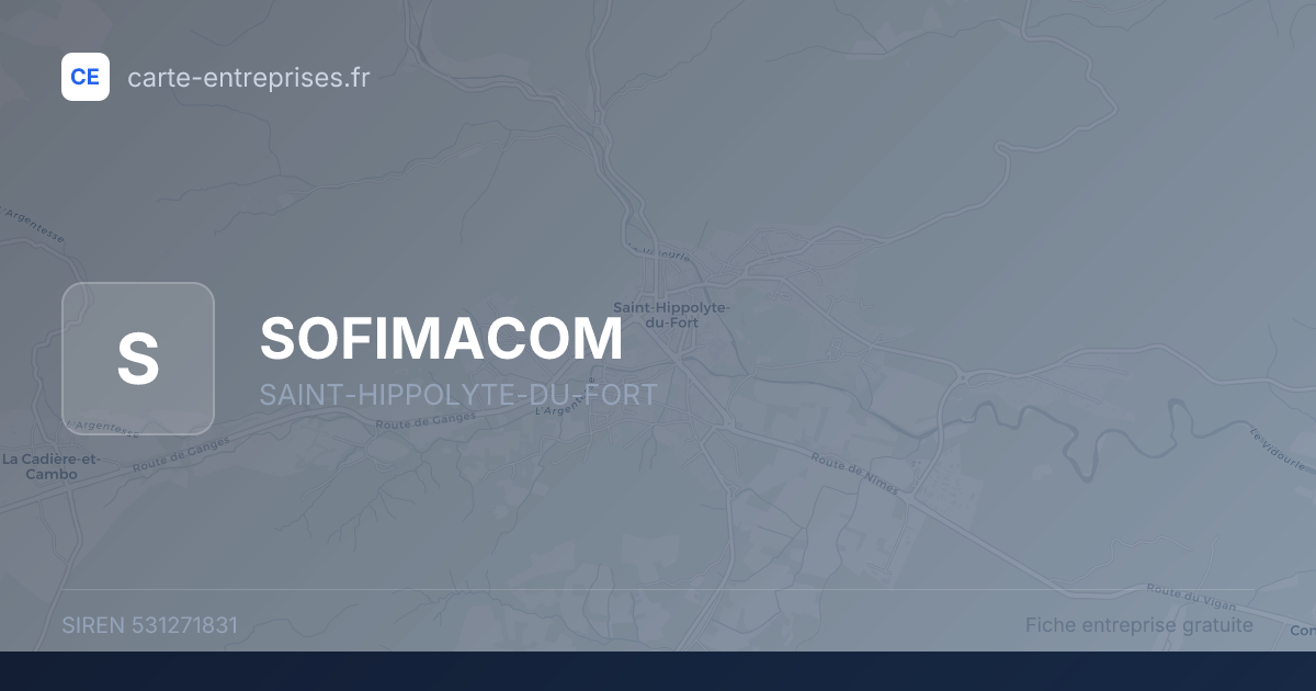 SOFIMACOM — 531271831 — fiche entreprise