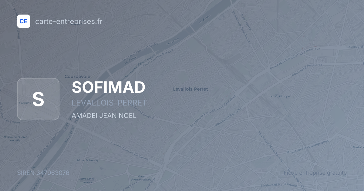 SOFIMAD — 347963076 — fiche entreprise