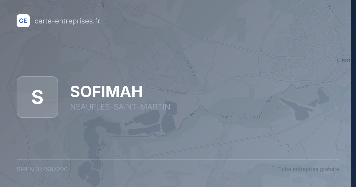 SOFIMAH — 377997200 — fiche entreprise