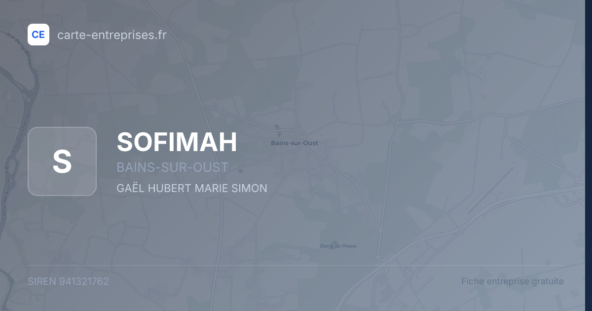 SOFIMAH — 941321762 — fiche entreprise