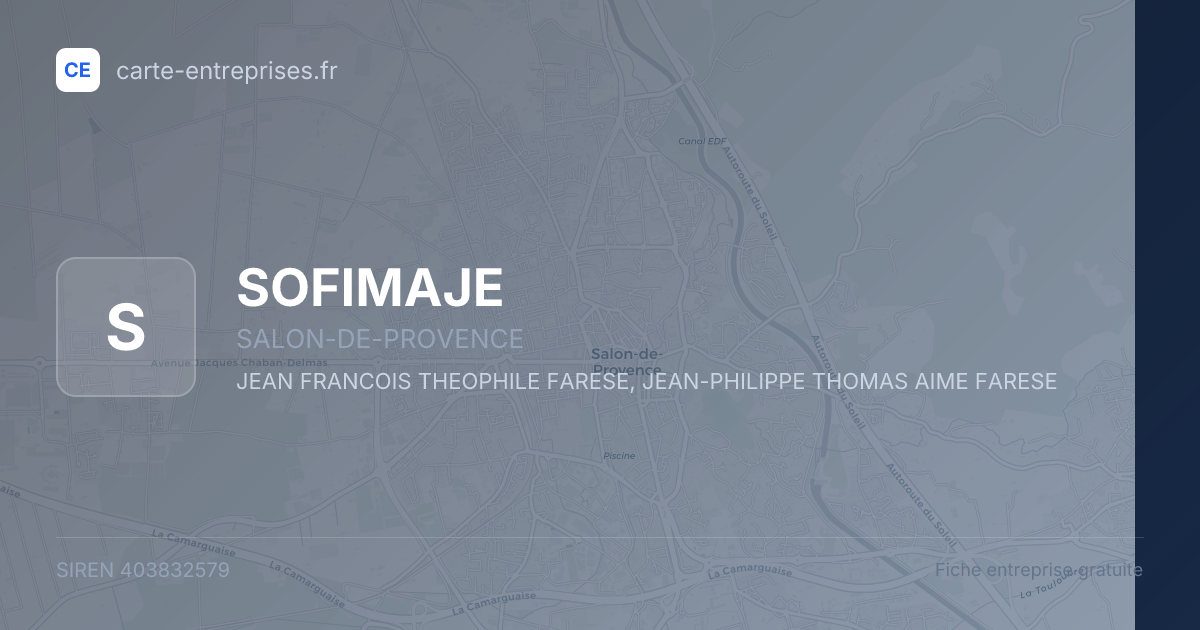 SOFIMAJE — 403832579 — fiche entreprise