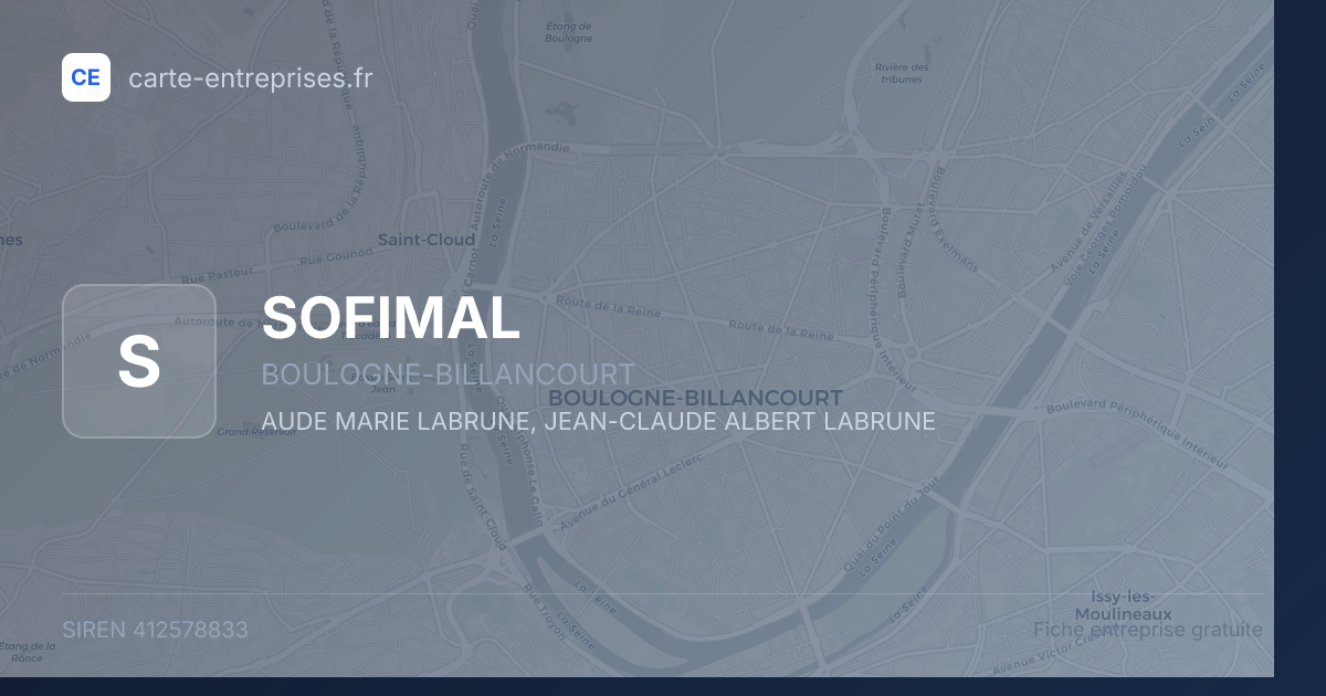 SOFIMAL — 412578833 — fiche entreprise