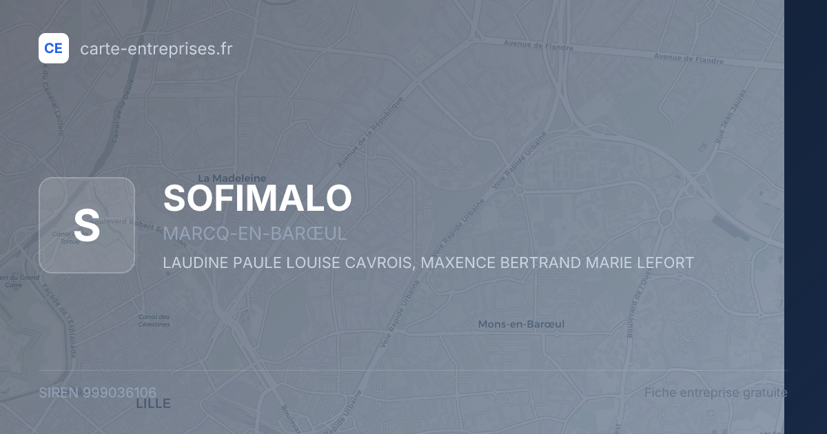 SOFIMALO — 999036106 — fiche entreprise