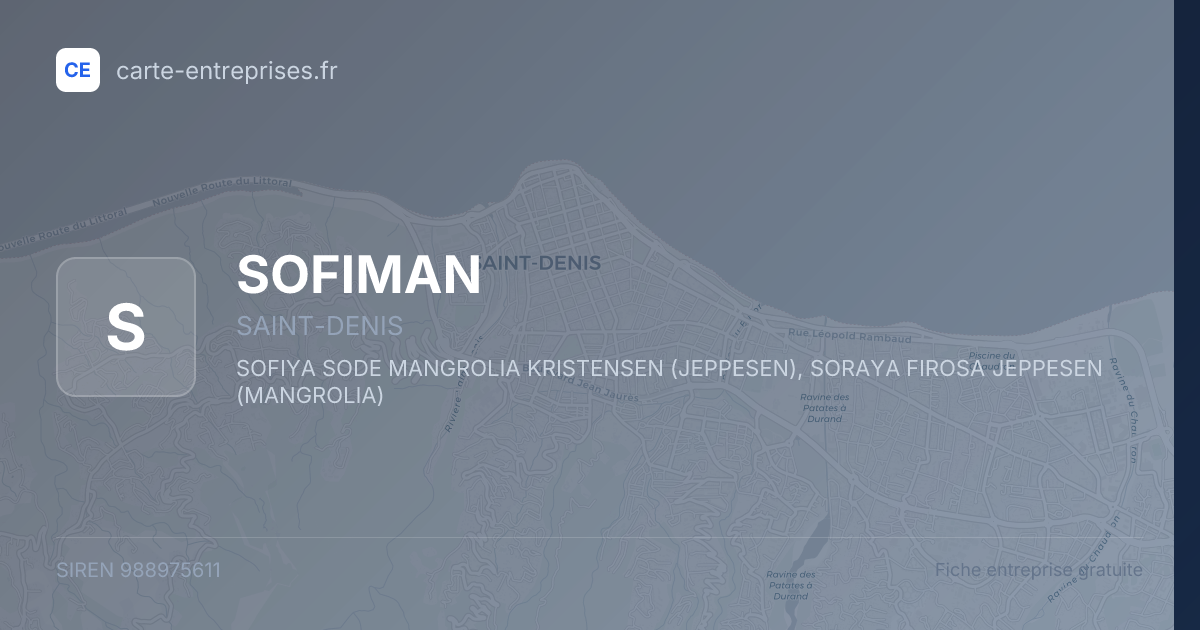 SOFIMAN — 988975611 — fiche entreprise