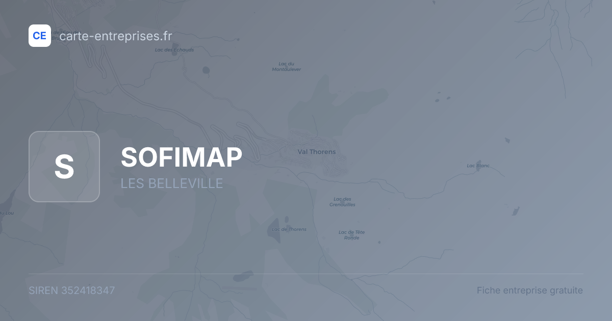 SOFIMAP — 352418347 — fiche entreprise