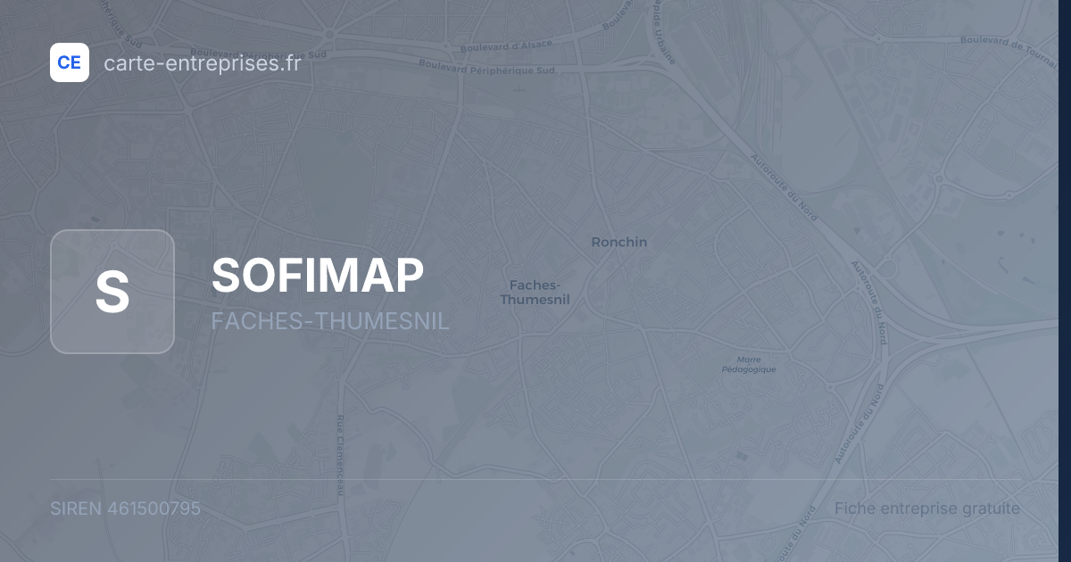 SOFIMAP — 461500795 — fiche entreprise