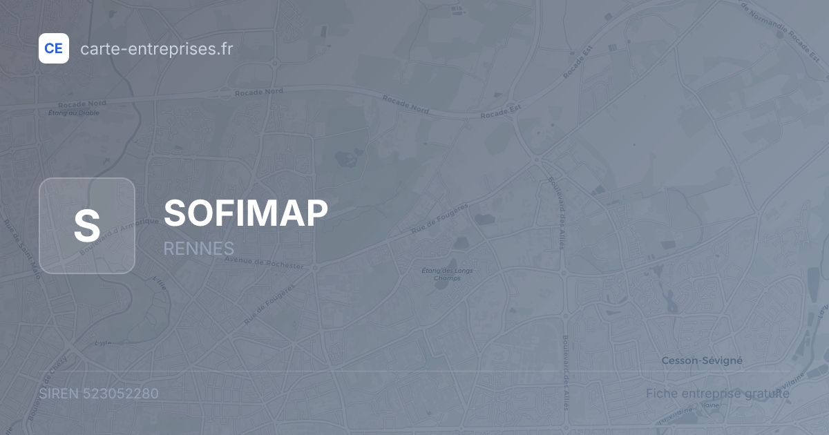SOFIMAP — 523052280 — fiche entreprise