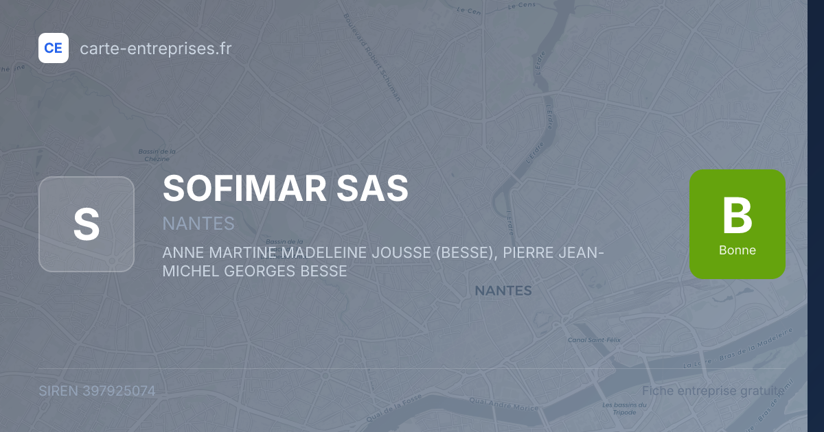 SOFIMAR SAS — 397925074 — fiche entreprise