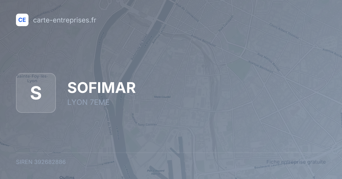 SOFIMAR — 392682886 — fiche entreprise