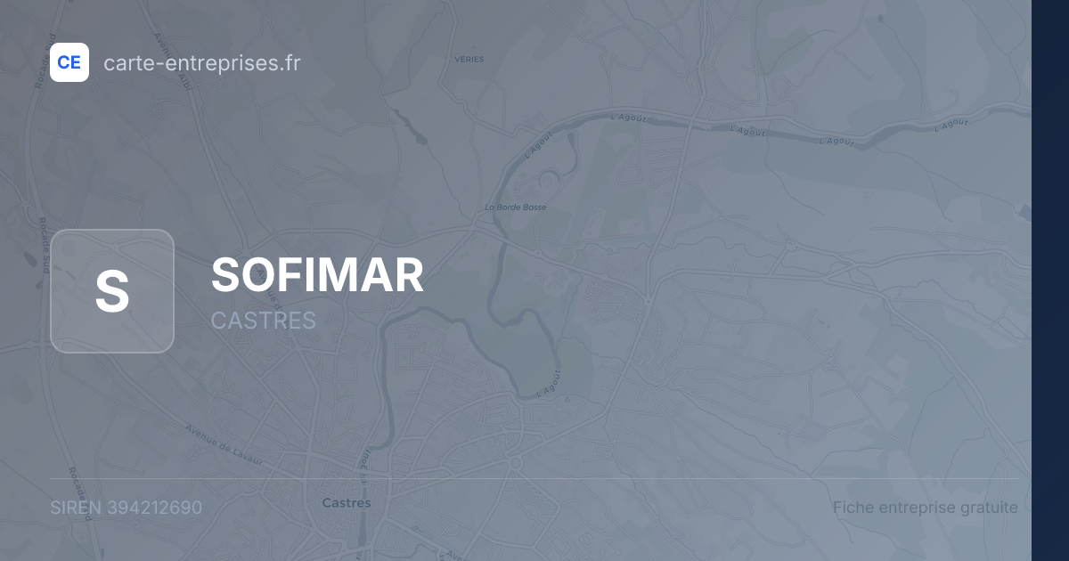 SOFIMAR — 394212690 — fiche entreprise