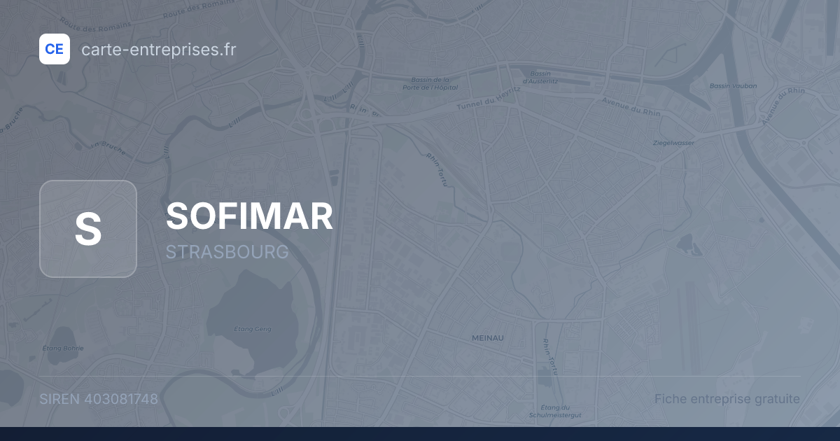 SOFIMAR — 403081748 — fiche entreprise