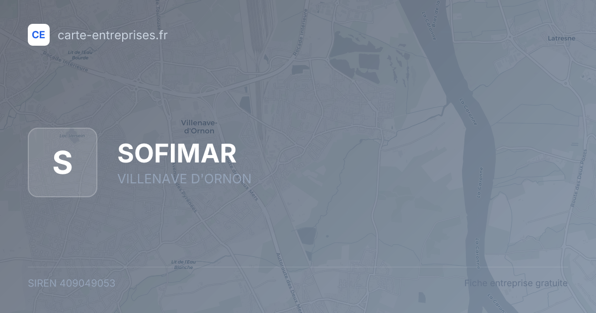 SOFIMAR — 409049053 — fiche entreprise