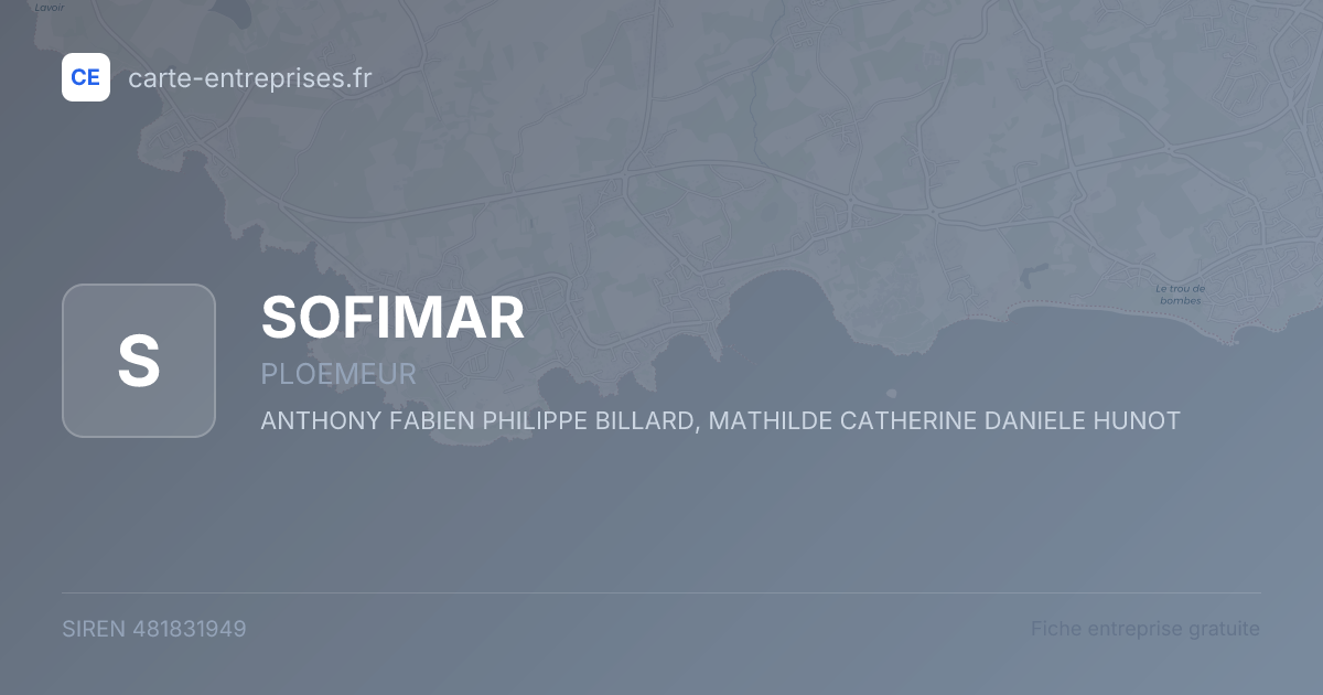 SOFIMAR — 481831949 — fiche entreprise