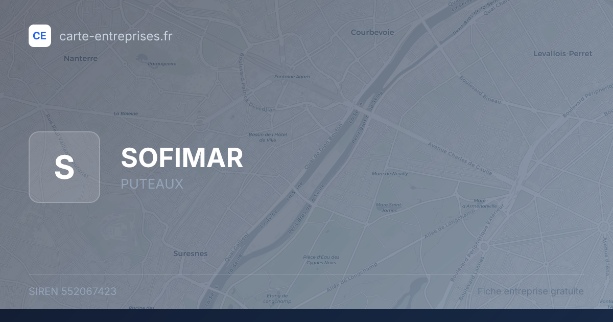 SOFIMAR — 552067423 — fiche entreprise