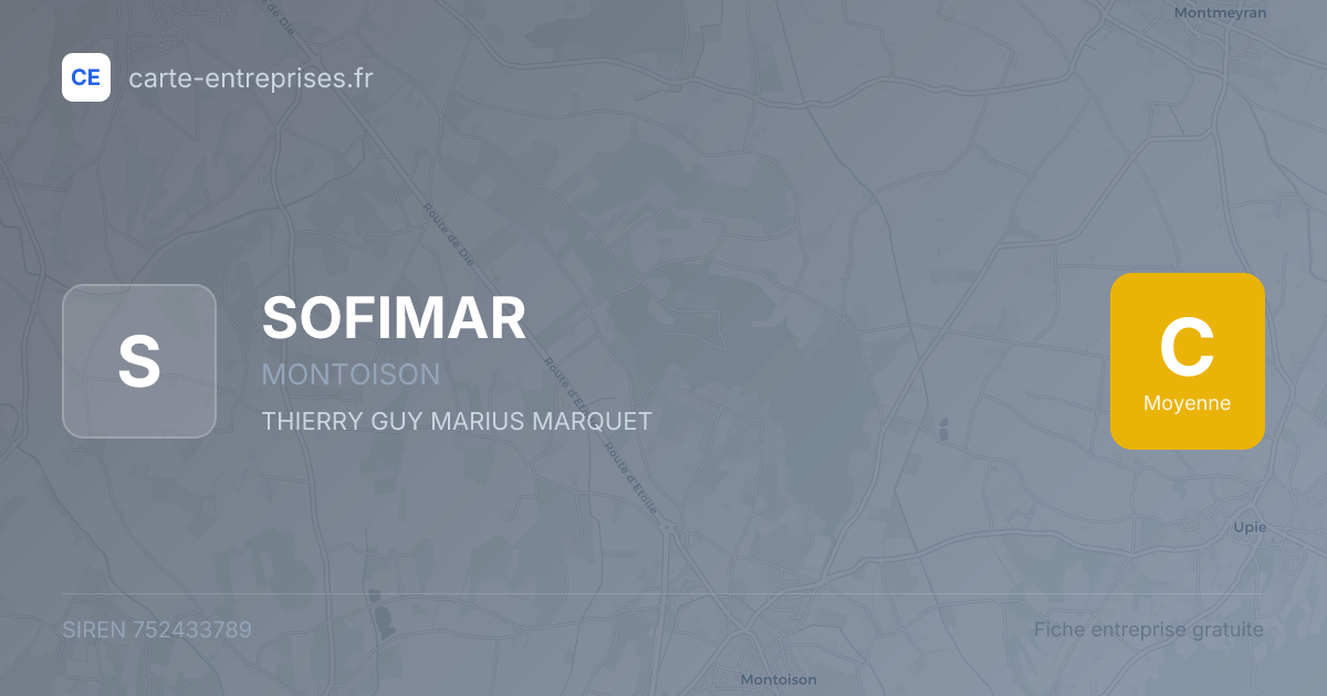 SOFIMAR — 752433789 — fiche entreprise
