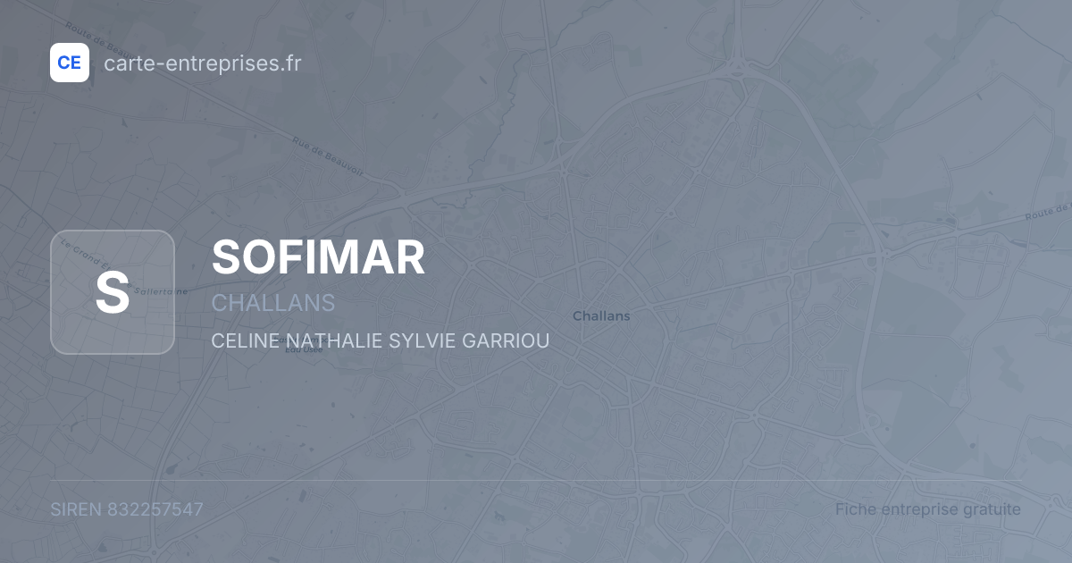 SOFIMAR — 832257547 — fiche entreprise
