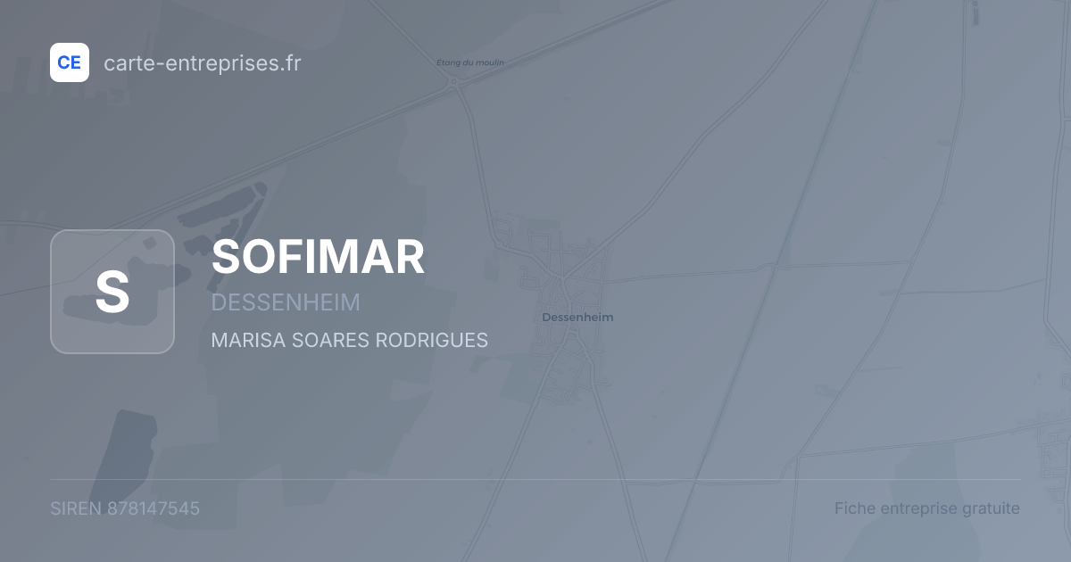 SOFIMAR — 878147545 — fiche entreprise