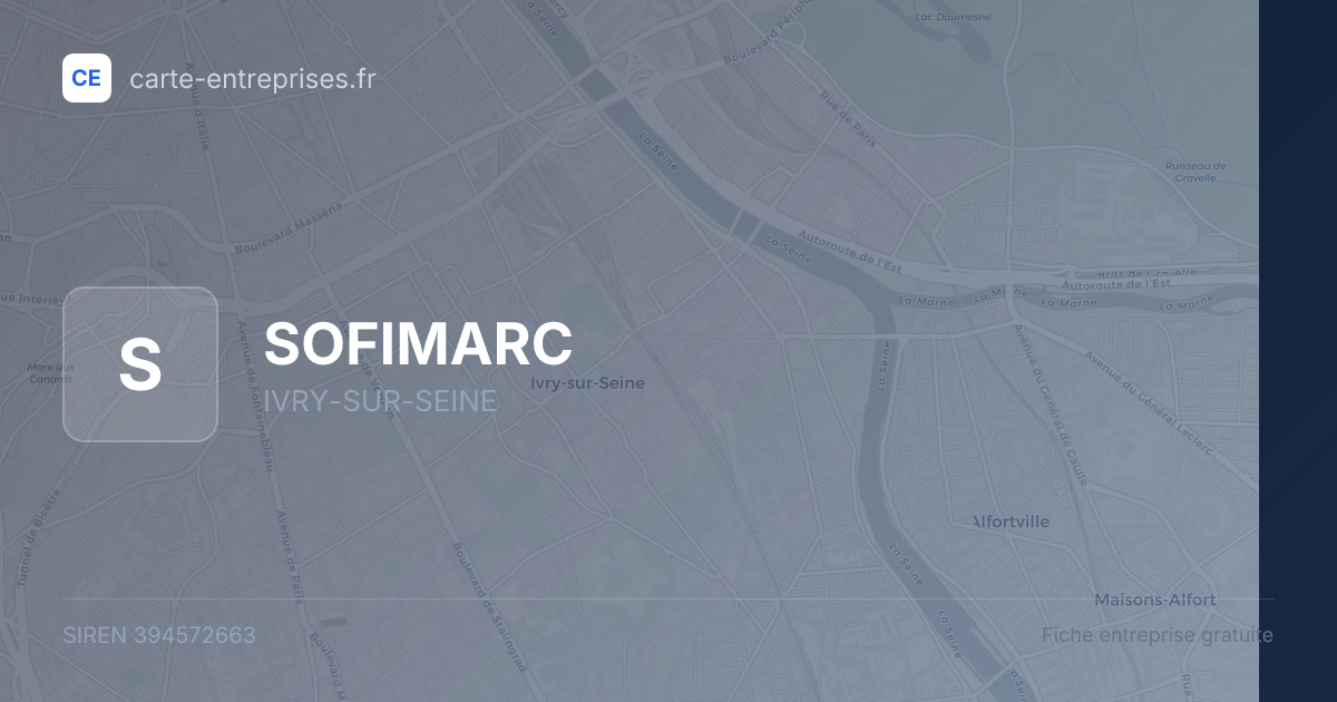 SOFIMARC — 394572663 — fiche entreprise