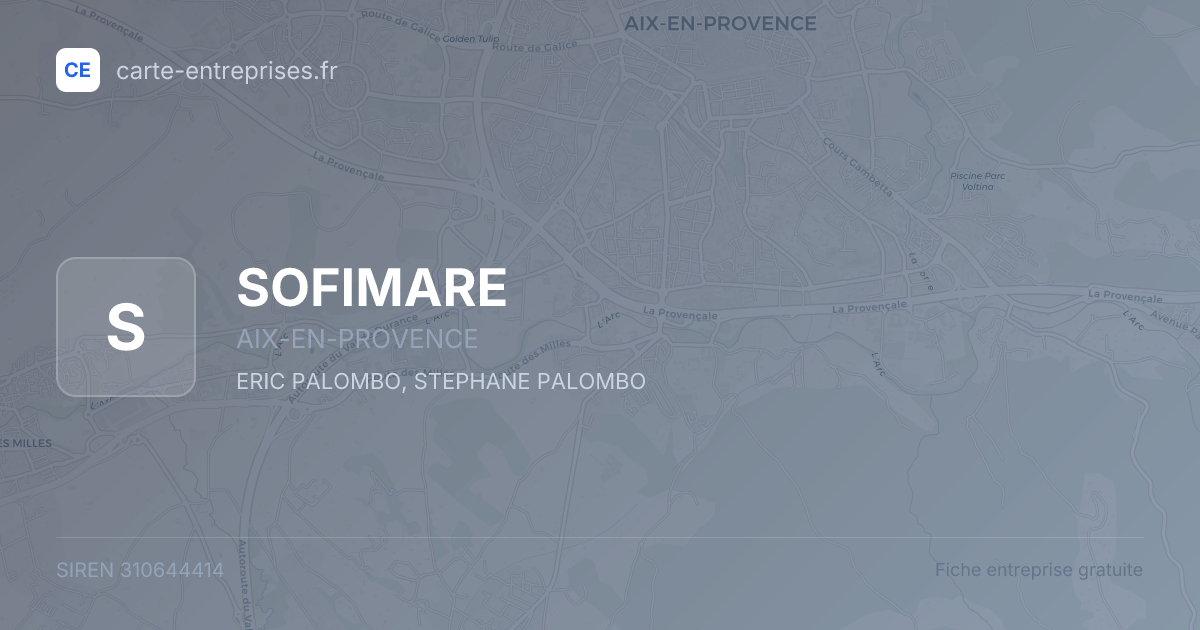 SOFIMARE — 310644414 — fiche entreprise