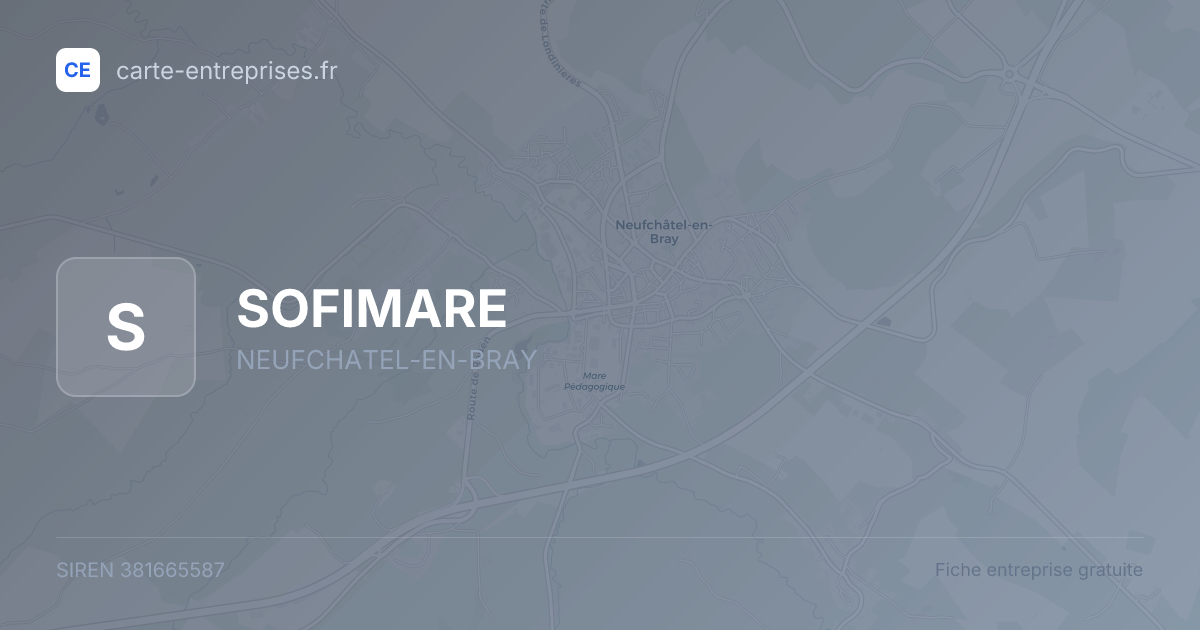 SOFIMARE — 381665587 — fiche entreprise