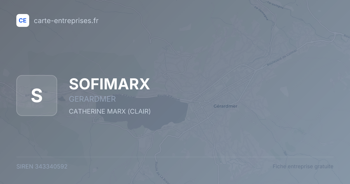 SOFIMARX — 343340592 — fiche entreprise