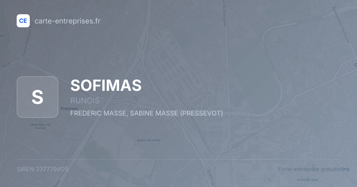 SOFIMAS — 337779409 — fiche entreprise