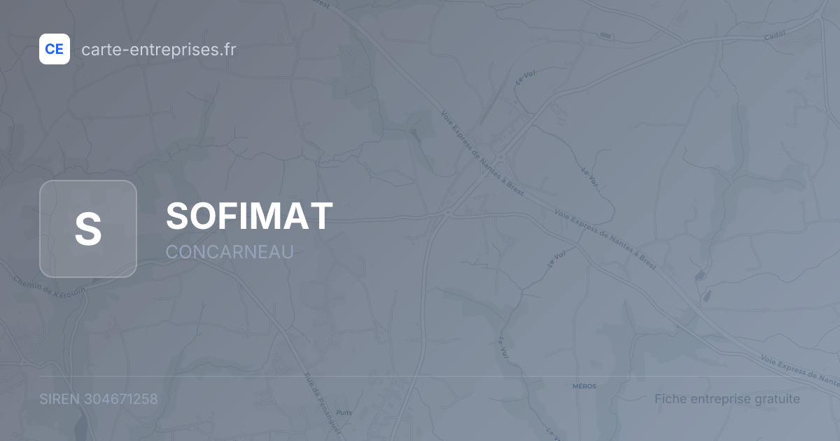 SOFIMAT — 304671258 — fiche entreprise