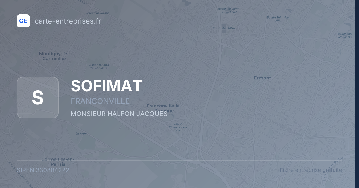 SOFIMAT — 330884222 — fiche entreprise