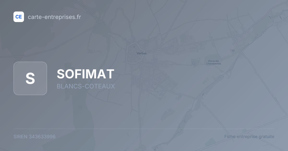 SOFIMAT — 343633996 — fiche entreprise