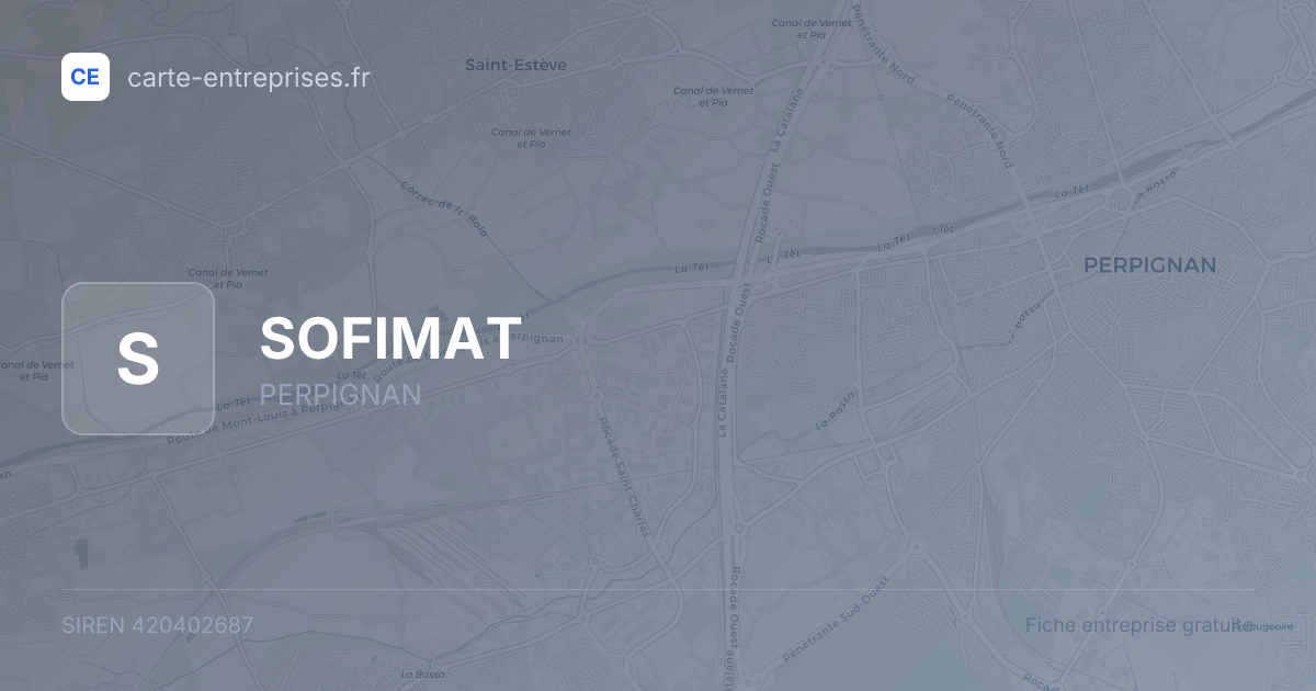 SOFIMAT — 420402687 — fiche entreprise