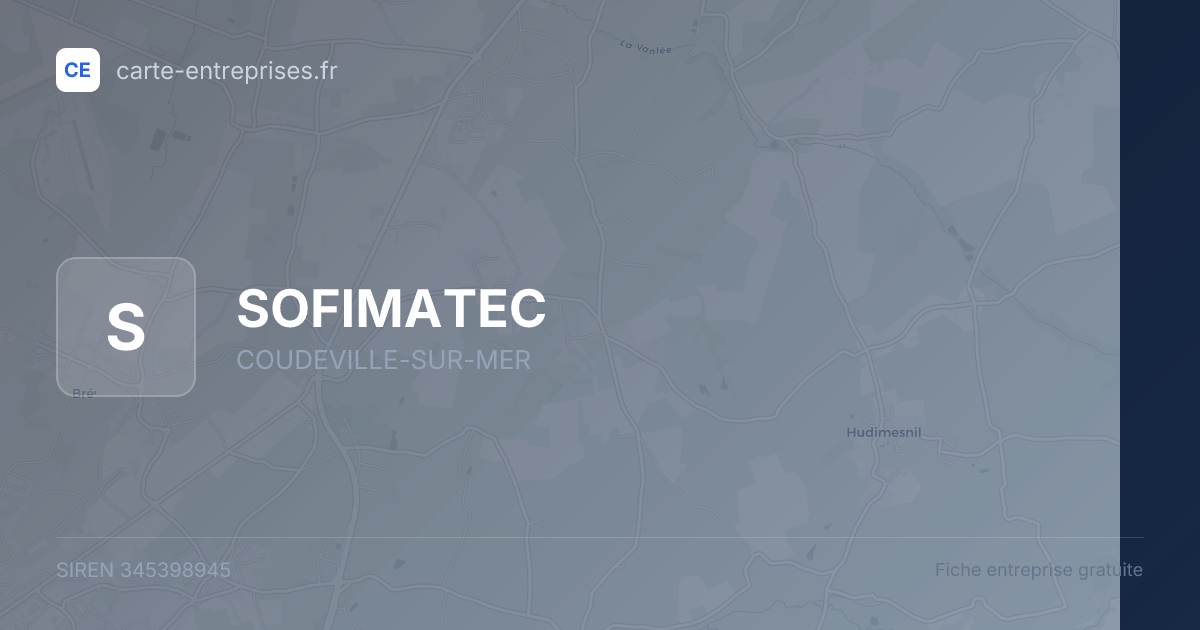 SOFIMATEC — 345398945 — fiche entreprise