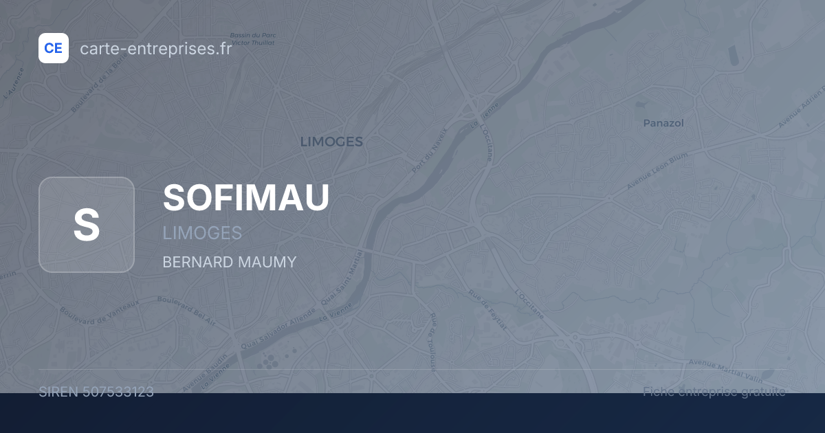 SOFIMAU — 507533123 — fiche entreprise