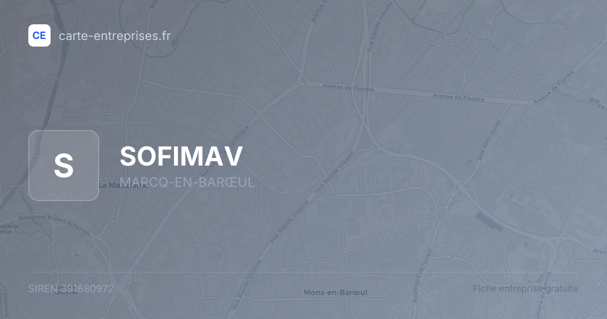 SOFIMAV — 391680972 — fiche entreprise