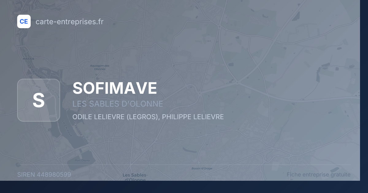 SOFIMAVE — 448980599 — fiche entreprise