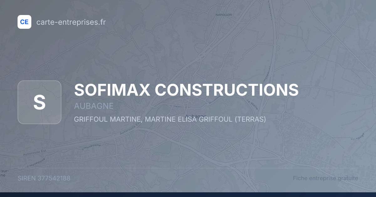 SOFIMAX CONSTRUCTIONS — 377542188 — fiche entreprise